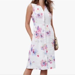 Joules Lisia Linen Floral Summer Dress